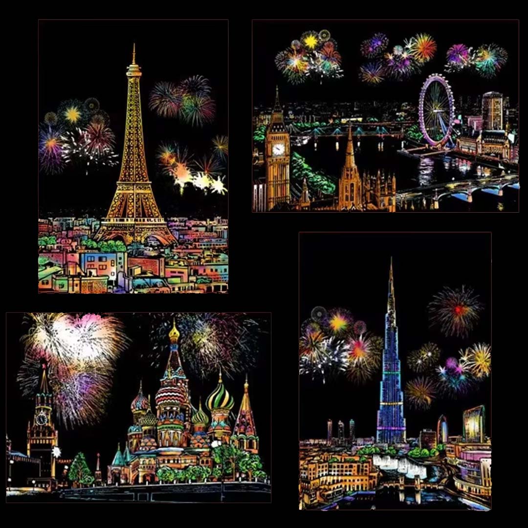 Scratch art комплект – изтъргване и разкриване на цветове