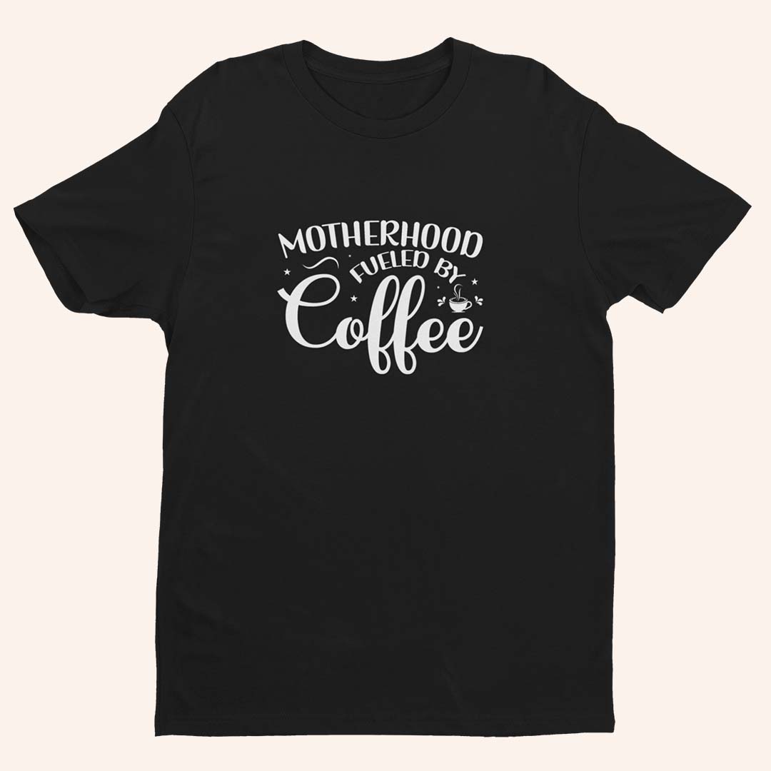 Тениска за майки Motherhood Coffee motherhood fuelled by coffee