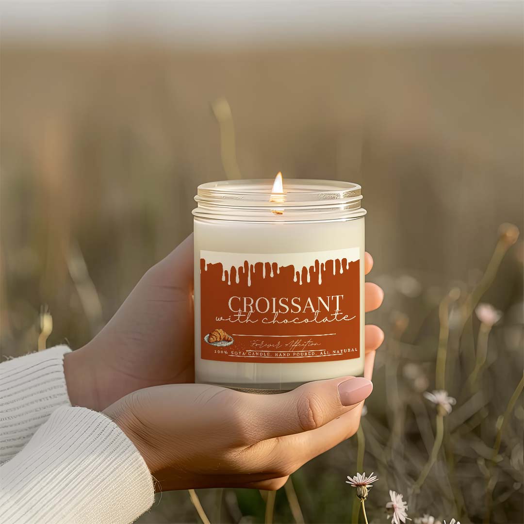 Ароматна Соева Свещ - Кроасан с Шоколад