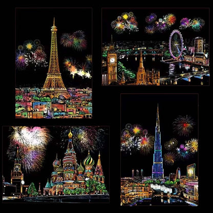 Комплект от 4 Картини "Изтъркай Ме"