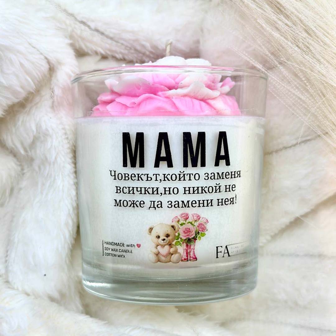 Ароматна Соева Свещ - 8ми Март