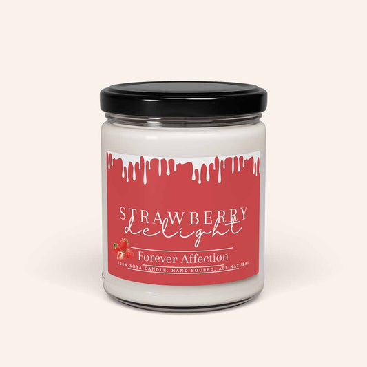 Lumânare Parfumată Din Soia – Deliciul căpșunilor